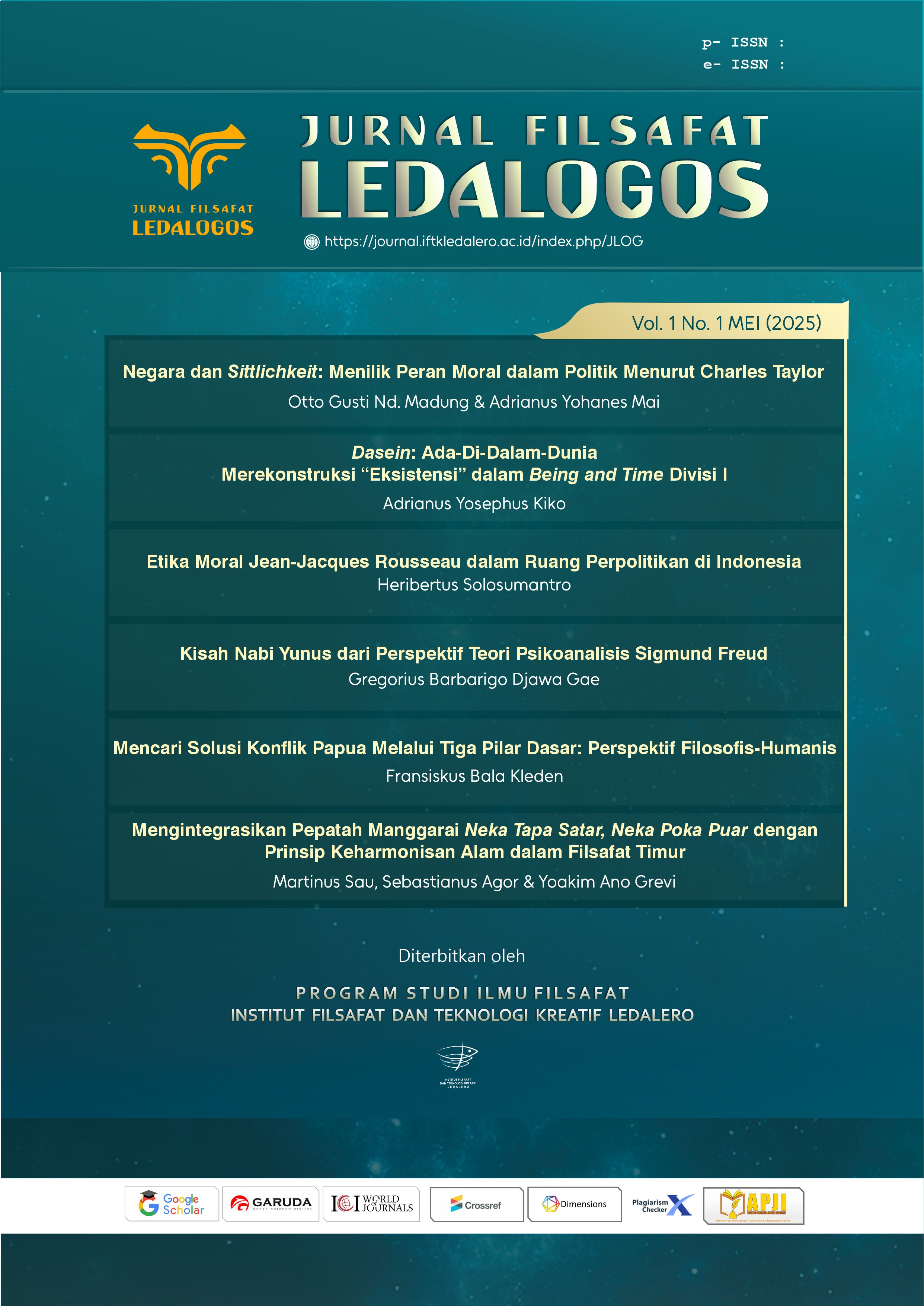 View Vol. 1 No. 1 (2025): Jurnal Filsafat Ledalogos Edisi Mei 2025